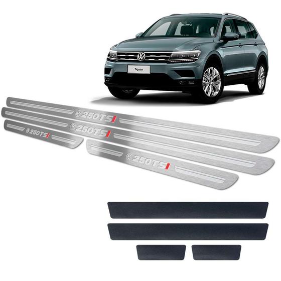 Soleiras Baixo Relevo +Vinil Tiguan 250 Tsi 2018/2020 Prata Menor preço em Soleiras Baixo Relevo +Vinil Tiguan 250 Tsi 2018/2020 Prata