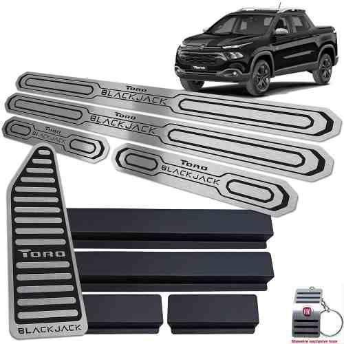 Imagem de Soleiras Com Vinil E Descanso Fiat Toro Blackjack Preto BR