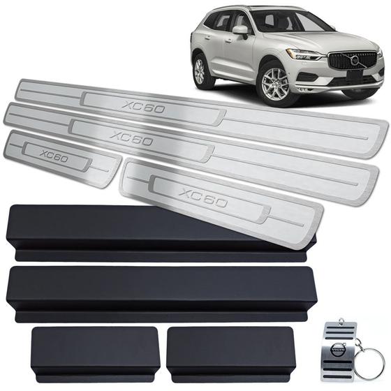 Imagem de Soleiras de Portas Em Aço Inox Prata Volvo XC60 2018 A 2020