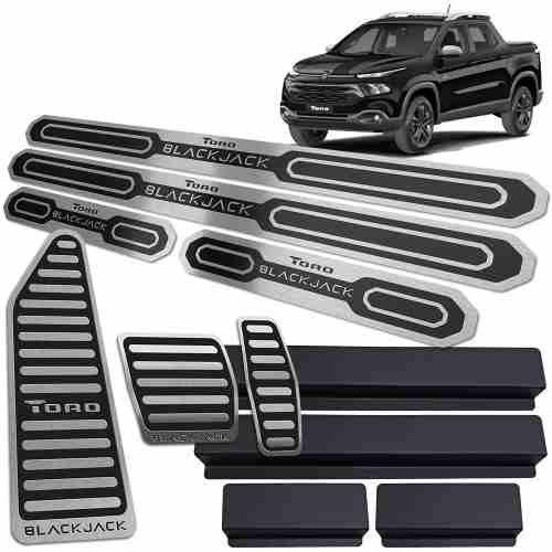 Soleiras Pedaleiras Descanso Fiat Toro Blackjack Preto AR - JR PARTS Imagem de Soleiras Pedaleiras Descanso Fiat Toro Blackjack Preto AR