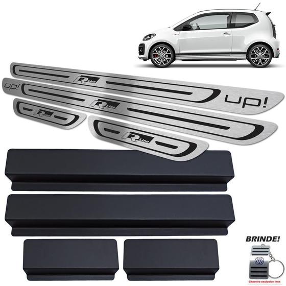 Imagem de Soleiras Volkswagen Up R-line 4 Portas Preto Baixo Relevo