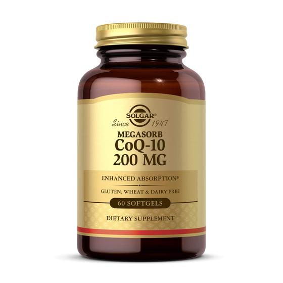 Imagem de Solgar Megasorb CoQ-10 200 mgs, 60 Softgels - Suporta A Função Cardíaca & Cérebro - Suplemento Coenzyme Q10 - Absorção Aprimorada - Sem Glúten, Laticínios Livres - 60 Porções