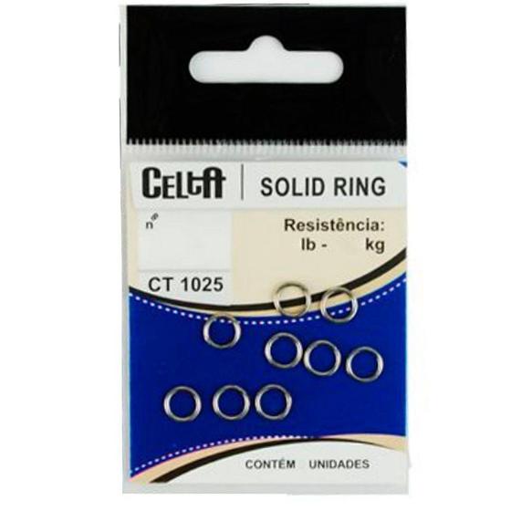 Imagem de Solid Ring Simples Nickel Celta CT1025 Nº3 78lb Cartela com 10un