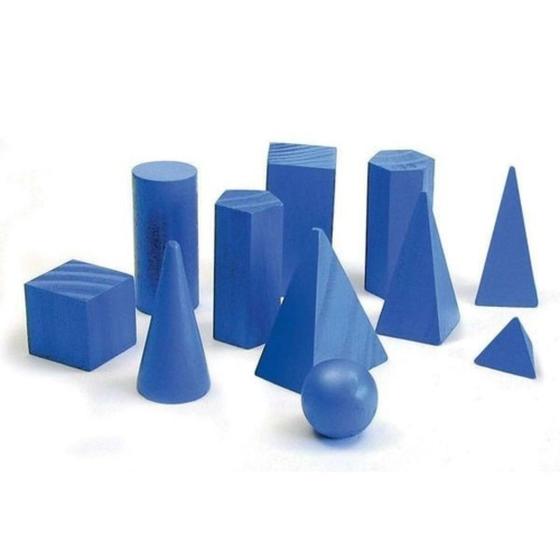 Imagem de Sólidos Geométricos Brinquedo Educativo - Kit Com 2 Jogos