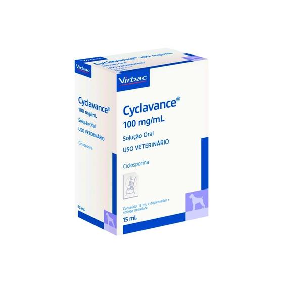 Imagem de Solução Oral Cyclavance 100 mg/mL Tratamento para Cães Virbac 15 ml