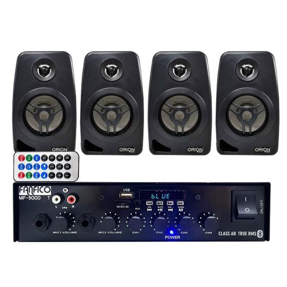 Imagem de Som Ambiente Mf-9000 500w Bluetooth + 4 Falantes Caixa