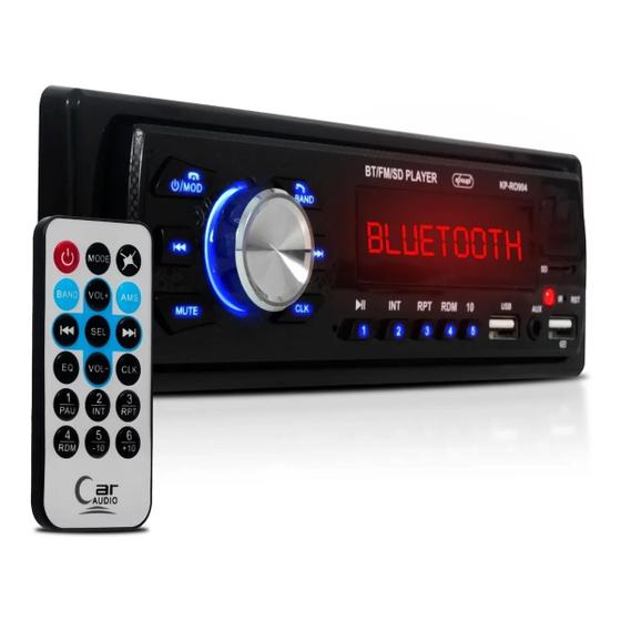 Imagem de Som Automotivo Auto Radio Bluetooth Universal Carro Usb e Mp3 Knup KP-RO904