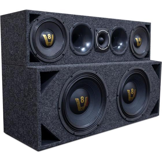 Som Automotivo Caixa Completa Medio Grave Agudo 1300w Rms - OESTESOM ...