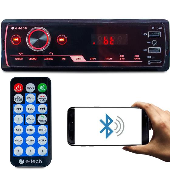 Som automotivo E-Tech Imports ET-MP3 04 com USB, bluetooth e leitor de cartão SD Menor preço em Som automotivo E-Tech Imports ET-MP3 04 com USB, bluetooth e leitor de cartão SD