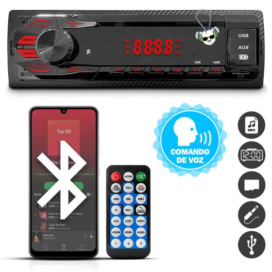 Imagem de Som Automotivo E-tech Premium Bluetooth Com Usb Bluetooth Sd Card Controle Por Aplicativo