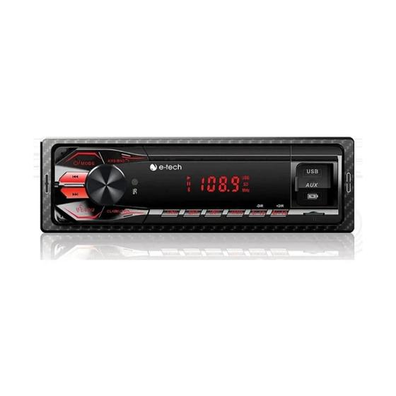 Imagem de Som Automotivo E-tech Premium com USB, Bluetooth, SD, 45W