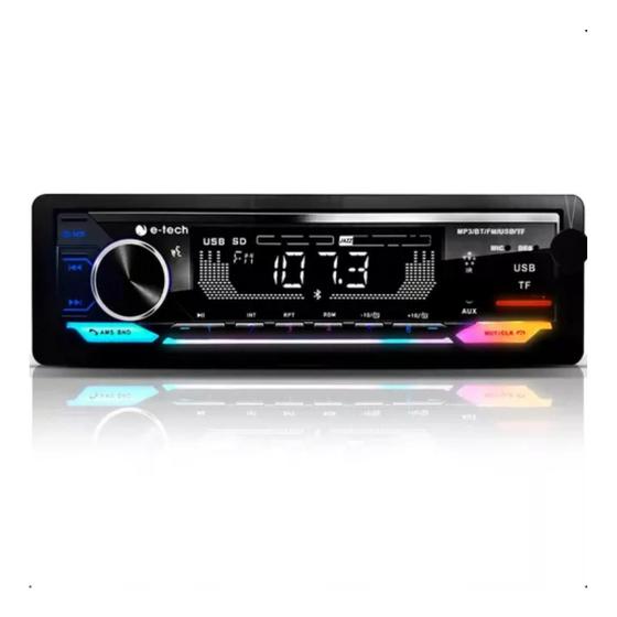 Imagem de Som Automotivo E-tech Premium Plus com USB, Bluetooth, 60w