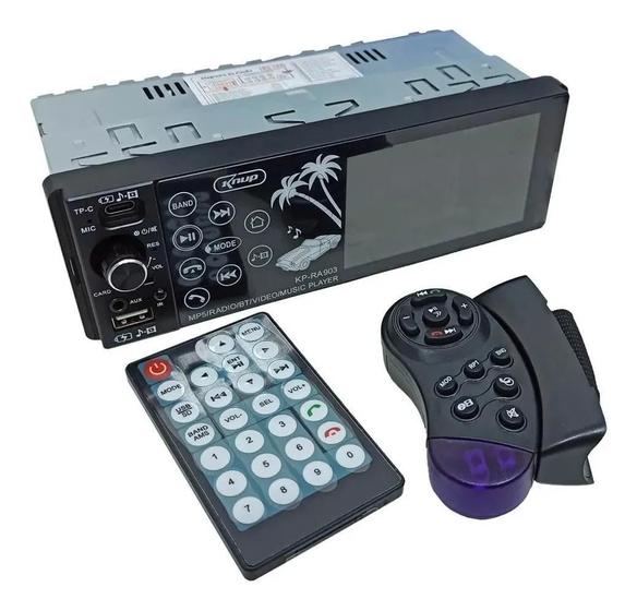 Imagem de Som Automotivo Mp5 Bluetooth Rádio Fm Tela 4 Controle Usb