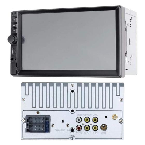Imagem de Som Automotivo MP5 TV Digital 7Pol 4X45W Rádio Bluetooth USB AUX Mirror Link Android e IOS Multilaser GP345