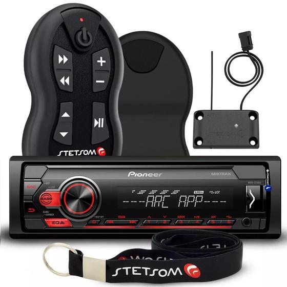 Imagem de Som Automotivo Pioneer Mp3 Player Com Usb Spotify + Controle Longa Distancia 500 Metros Stetsom