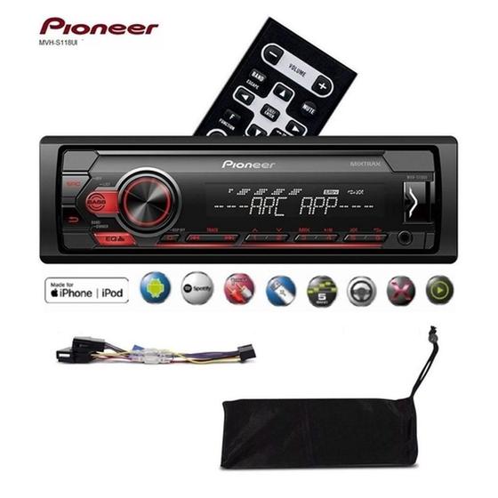 Som Automotivo Pioneer MvhS118ui Mixtrax Usb Aux Som Automotivo