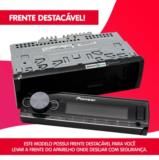 Som Automotivo Pioneer MVH-X3000BT Bluetooth USB