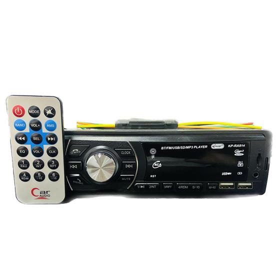 Imagem de Som Automotivo Rádio Carro Bluetooth MP3 USB Micro SD Entrada Auxiliar Display LED 1DIN Knup KP-RA914