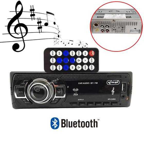 Imagem de Som Automotivo USB SD Bluetooth 60X4w Rádio FM Display LED KPC22BH