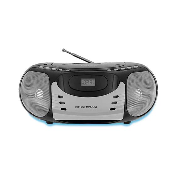 Imagem de Som Portátil Boombox PB119N2 MP3 USB Philco Preto/Prata - Bivolt