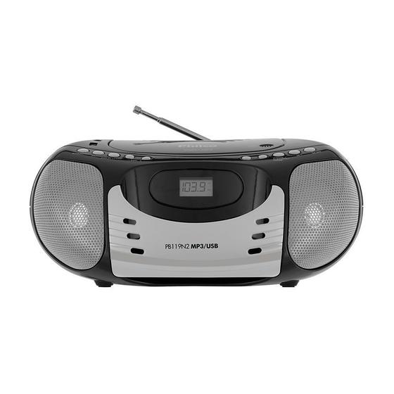 Imagem de Som Portátil Philco com CD Player Rádio FM MP3 USB 5w Rms PB119N2