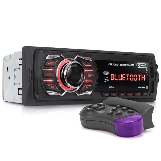 Imagem de Som Radio Automotivo Bluetooth Potente 240w Controle Volante