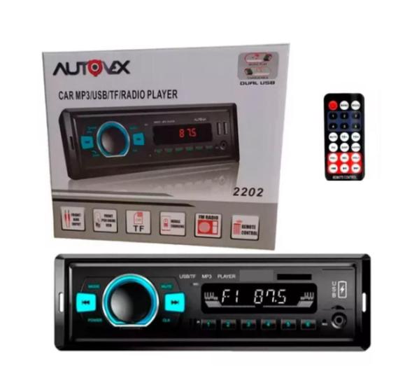 Imagem de Som Radio Automotivo Mp3 Player 2202 Buetooth Aux Dual Usb