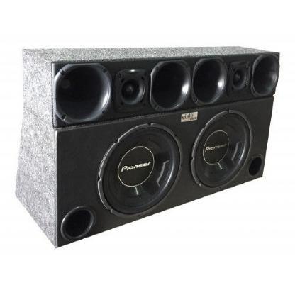 Imagem de Som Trio Completo, Caixa com 2 Subwoofer Pioneer Ts-W3090br + 1 Corneteira 1880Wrms Preta