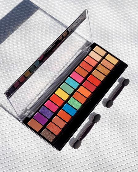 Imagem de Sombra 28 cores Paleta de Sombras Belle Angel para Olhos Maquiagem Barata 30 Colorida Matte Palheta