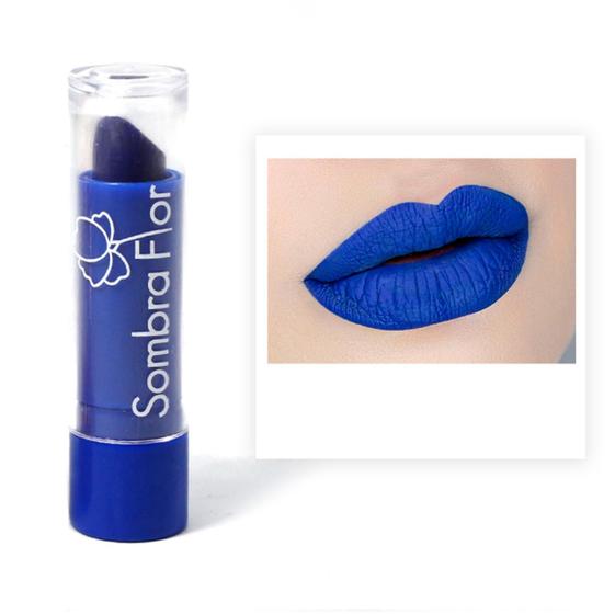 Sombra Flor Batom Matte Azul Batom Copa Do Mundo