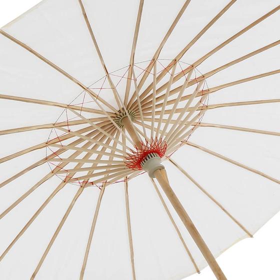 Imagem de Sombrinha Japonesa em  Bambu Branca Lisa
