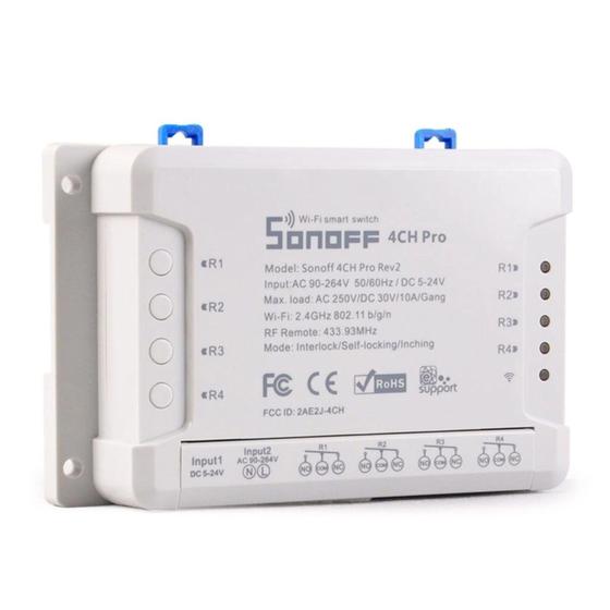 Sonoff 4ch R3 4 Canais Interruptor Inteligente Menor preço em Sonoff 4ch R3 4 Canais Interruptor Inteligente