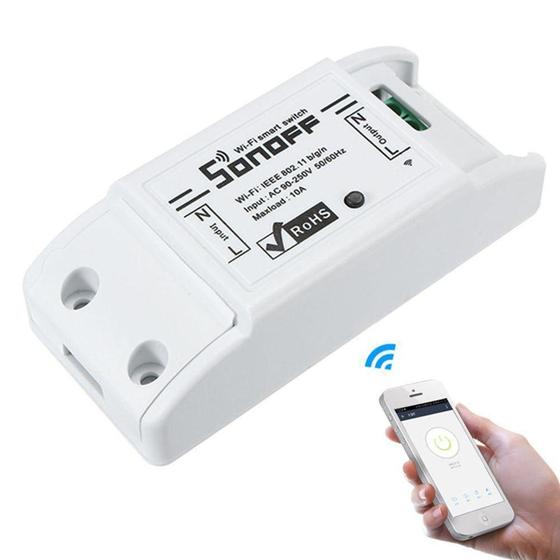 Imagem de Sonoff Basic Wi-Fi Smart Switch c/ Aplicativo no Celular