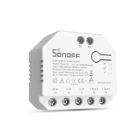 Sonoff Relé R3 Dual Lite Interruptor com WI-FI de 2 Canais Menor preço em Sonoff Relé R3 Dual Lite Interruptor com WI-FI de 2 Canais