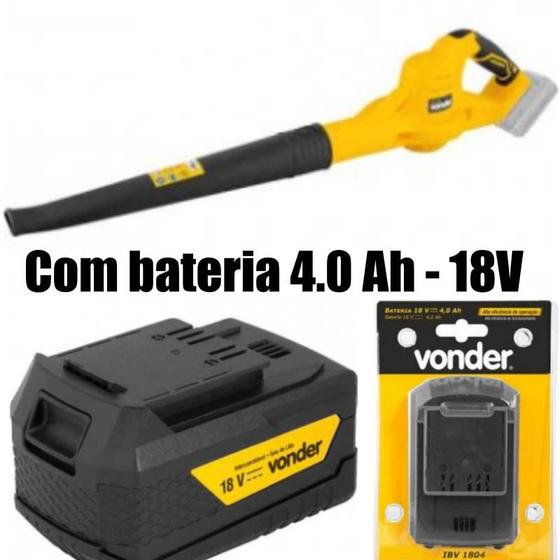 Imagem de SOPRADOR 18V ISV1834 com Bateria 4.0 Ah e  Carregador VONDER