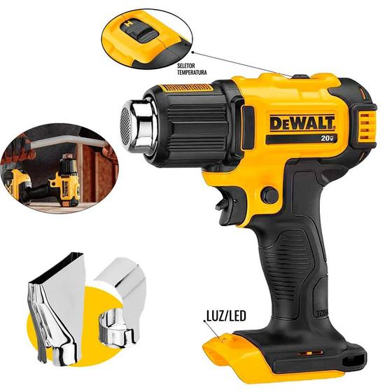 Imagem de Soprador Térmico à Bateria 20V MAX Sem Carregador e Bateria DCE530B DEWALT