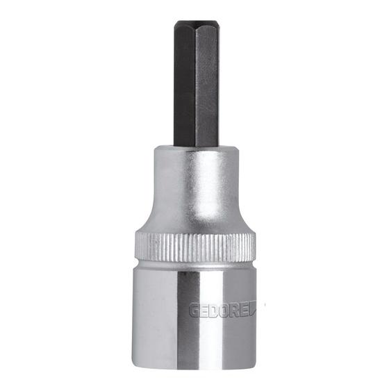 Imagem de Soquete chave hexagonal (allen) 1/2'' 5mm gedore red