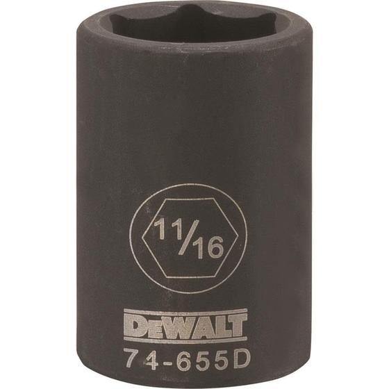 Imagem de Soquete de Impacto DEWALT 1/2" Drive - 6 Pontos - 11/16"
