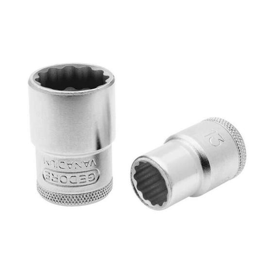 Imagem de Soquete Estriado Curto 18 MM Encaixe de 1/2" - Gedore 015109