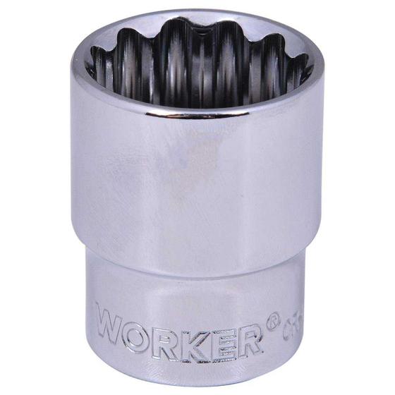 Imagem de Soquete estriado encaixe 1/2" 23mm worker