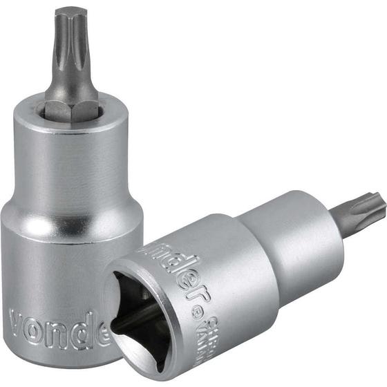 Imagem de Soquete hexalobular macho T-30, encaixe 1/2", VONDER
