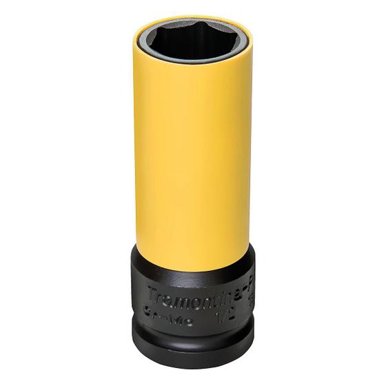 Imagem de Soquete impacto sextavado 19mm encaixe 1/2 p/ roda de liga leve amarelo tramontina pro 44889/119