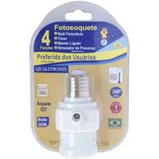 Soquete infra sensor fotocelula dia e noite e presença regulável p/ lâmpada e27 Menor preço em Soquete infra sensor fotocelula dia e noite e presença regulável p/ lâmpada e27