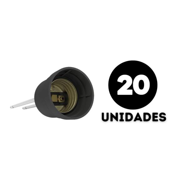 Imagem de Soquete Para Lâmpadas Com Rabicho Preto Bocal E27 - 10 peças ou 20 - 30 - 40 -50