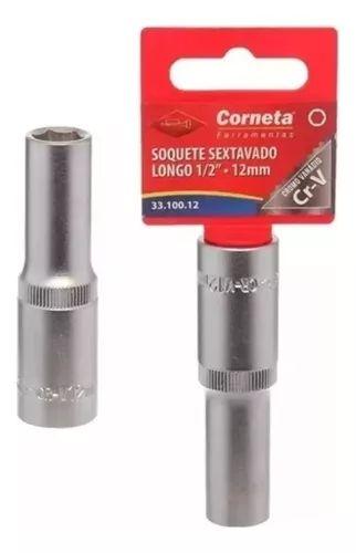 Imagem de Soquete Pito Sextavado Longo 1/2 X 12 Mm  Profissional Corneta