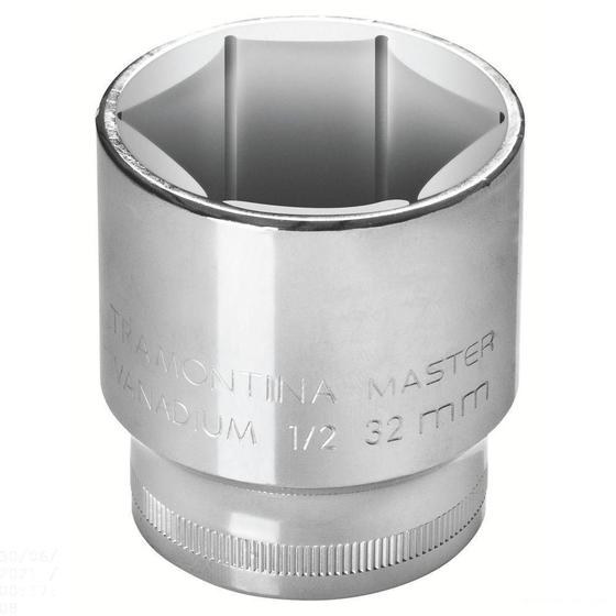 Imagem de Soquete Sextavado 15 Mm Encaixe 1/2" Em Aço Cromo Vanádio Com Acabamento Cromado