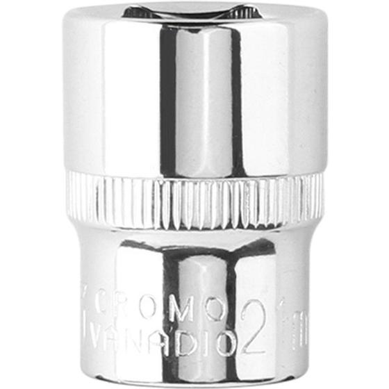 Imagem de Soquete Sextavado em Cromo Vanádio 21mm com Encaixe 1/2 Pol.