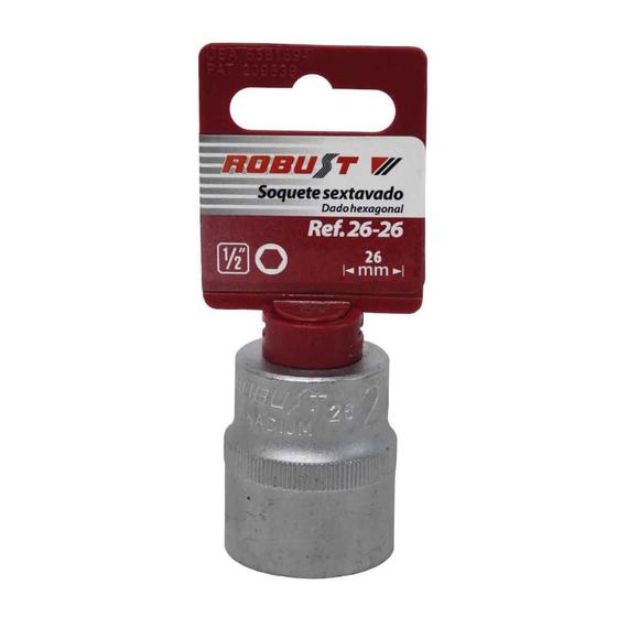 Imagem de Soquete Sextavado Encaixe de 1/2" x 26 mm Robust