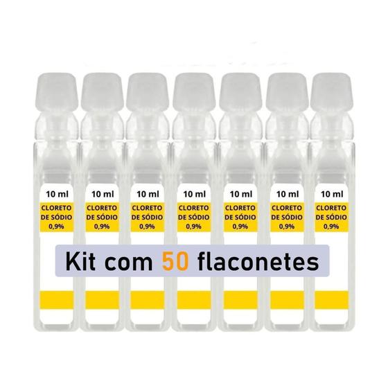 Imagem de Soro fisiológico estéril 0,9% 10ml kit c/50 - FARMARIN