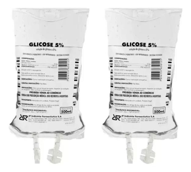 Imagem de Soro Glicosado 5% Uso Intravenoso Estéril Bag 500 ml JP - 2 unidades